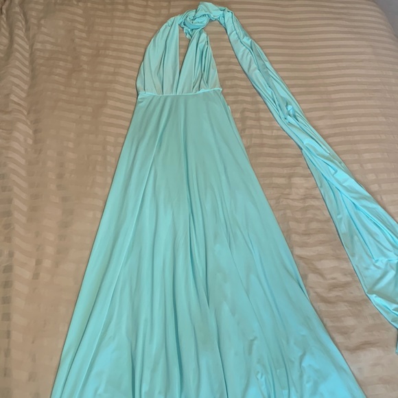 Infinity dress multi-style aqua Bridesmaid dress O/S - Picture 2 of 7